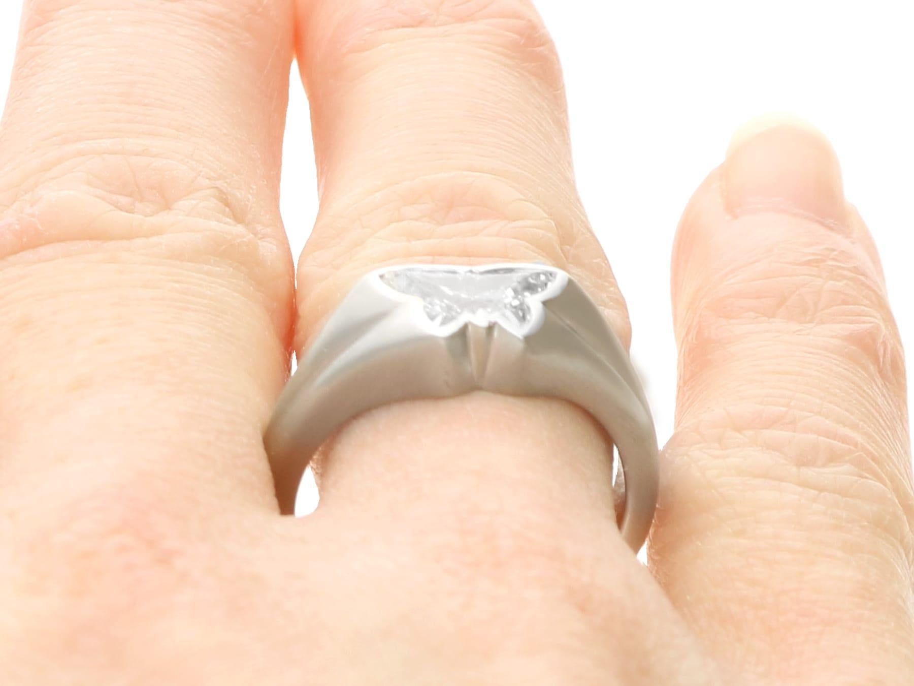 Contemporary 1.52 Carat Diamond and Platinum Butterfly Engagement Ring (2013) For Sale 8