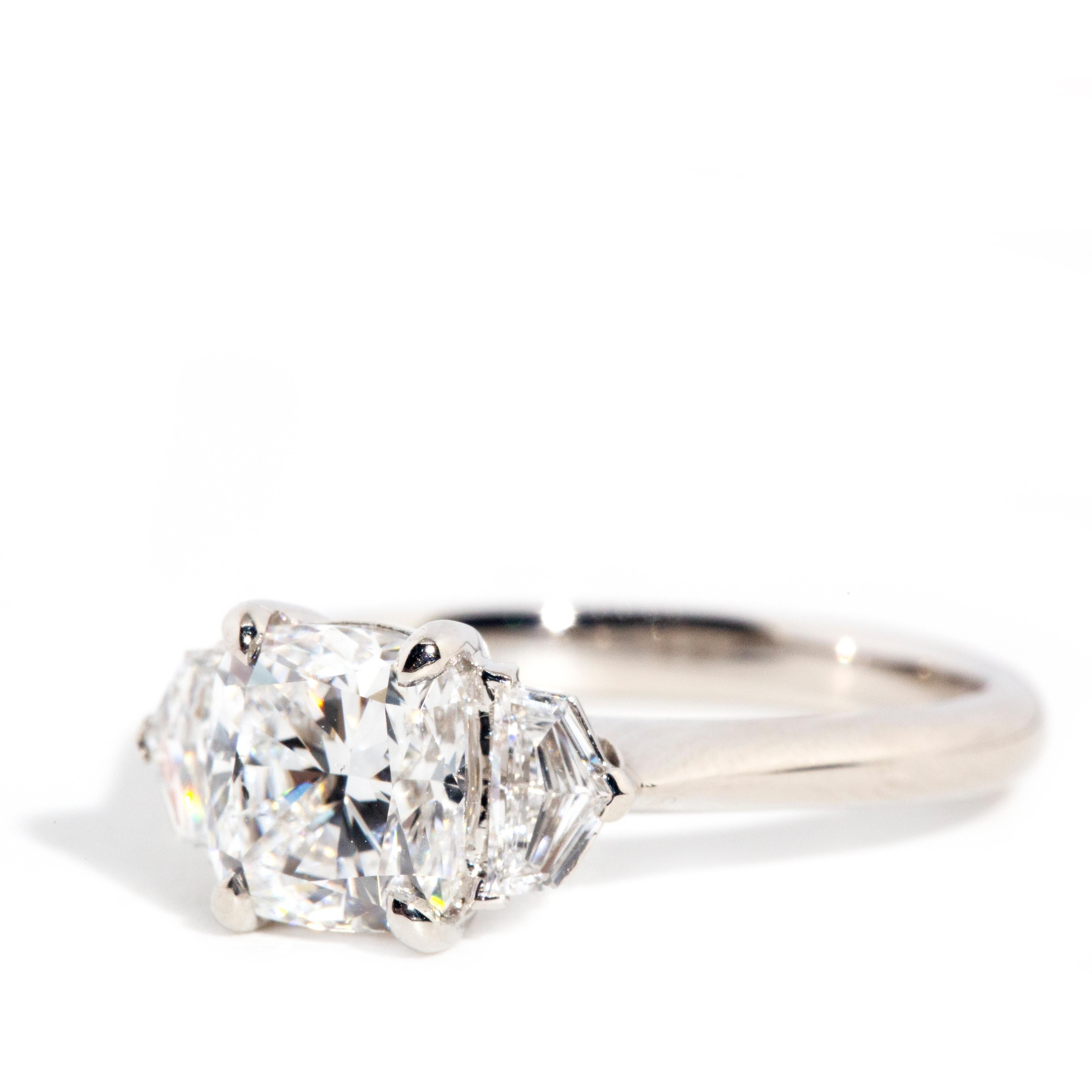 cushion cut with pear side stones