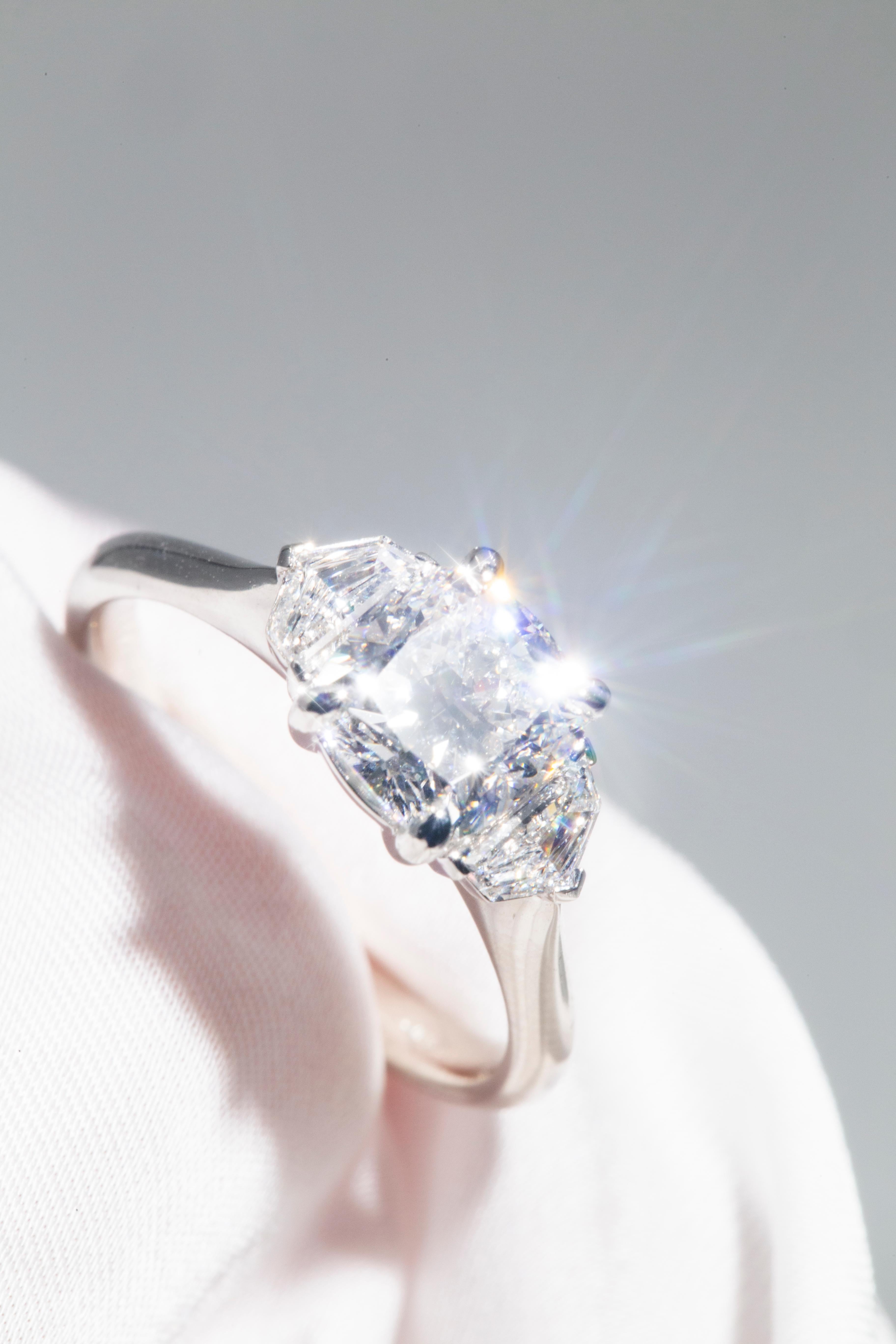 cushion cut with round side stones