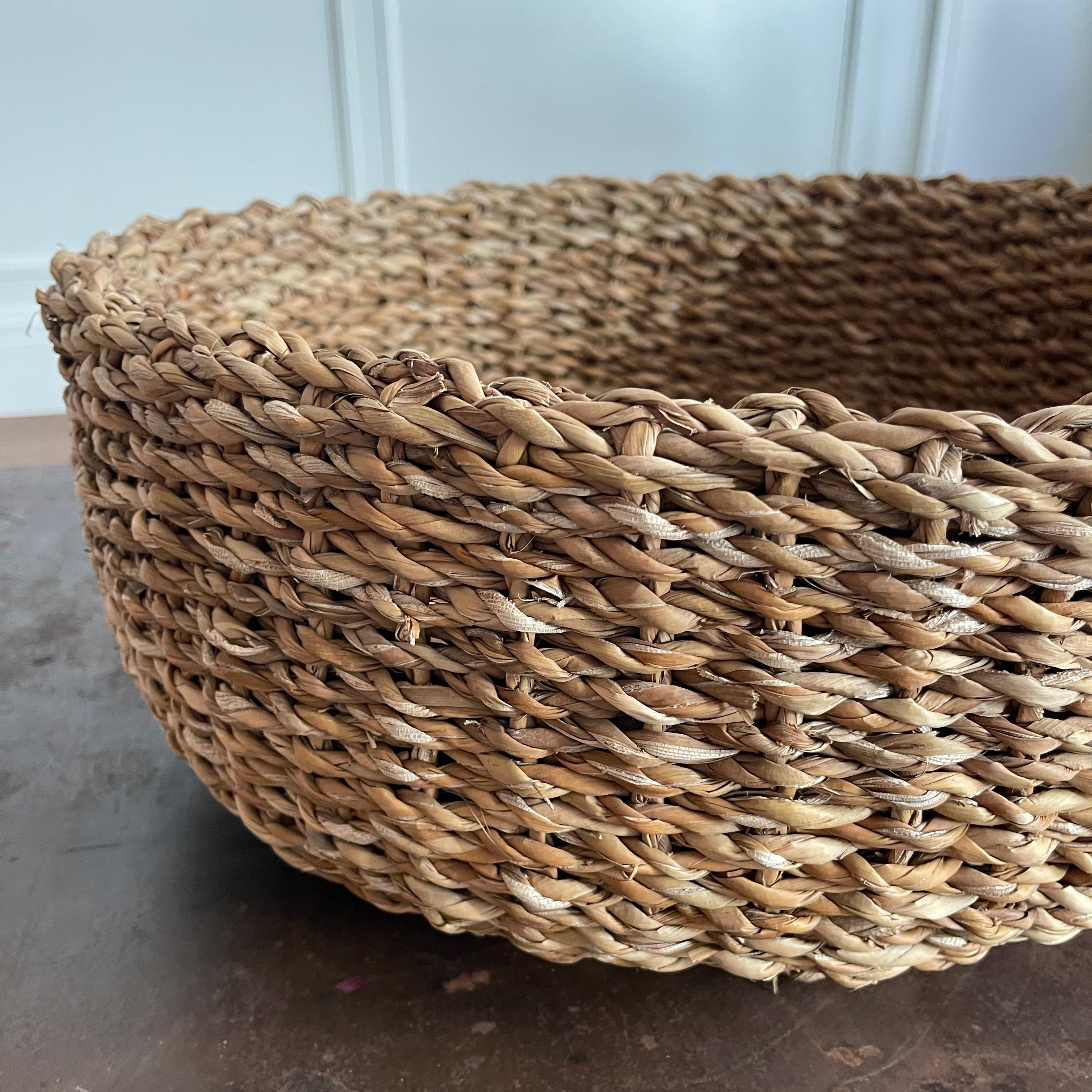 Organic Modern Decorative Seagrass Basket For Sale