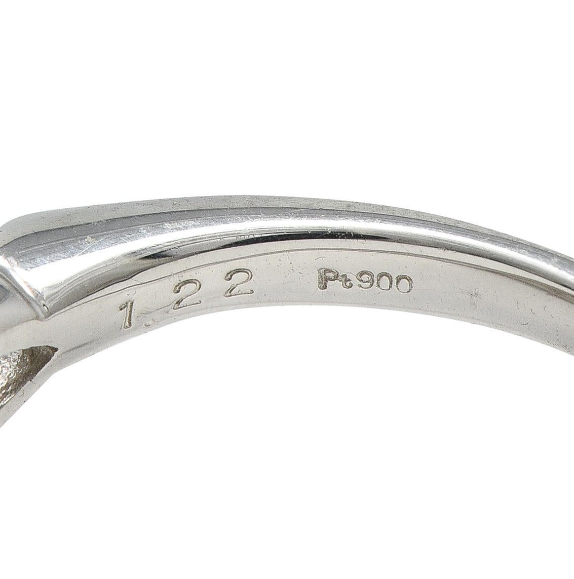 AM Contemporary 1.60 CTW Pink Diamond Platinum Three Stone Ring (bague à trois pierres en platine avec saphir rose) en vente 1