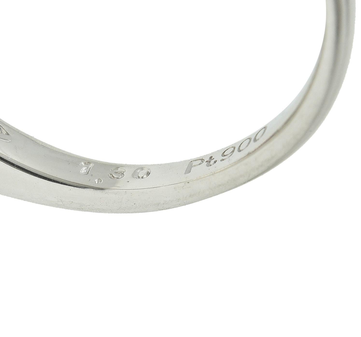 Contemporary 1.62 CTW No Heat Burmese Ruby Diamond Platinum Ring For Sale 3