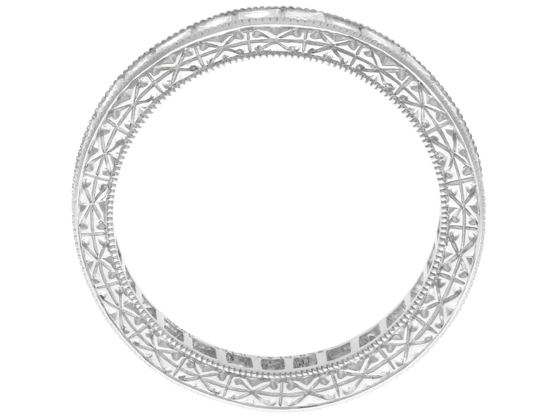 da uomo o donna Anello a Eternità Completa in Platino e Diamante da 1,65 Carati Circa 2024 in vendita