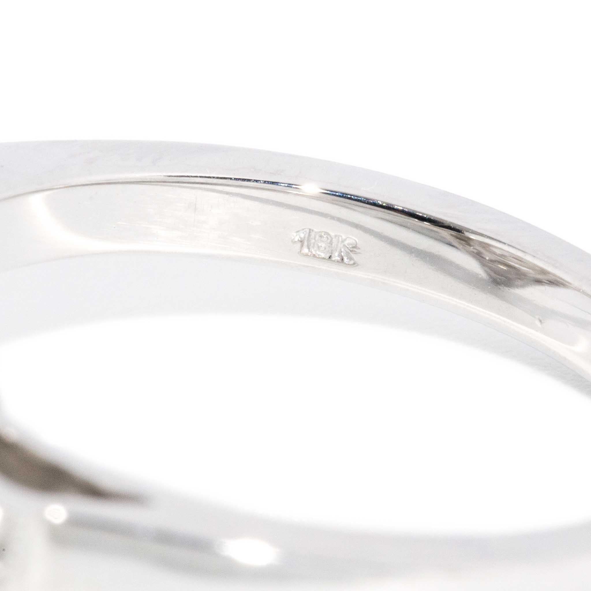Contemporary 1.70ct Diamond Art Deco Inspired Ring 18ct White Gold For Sale 8