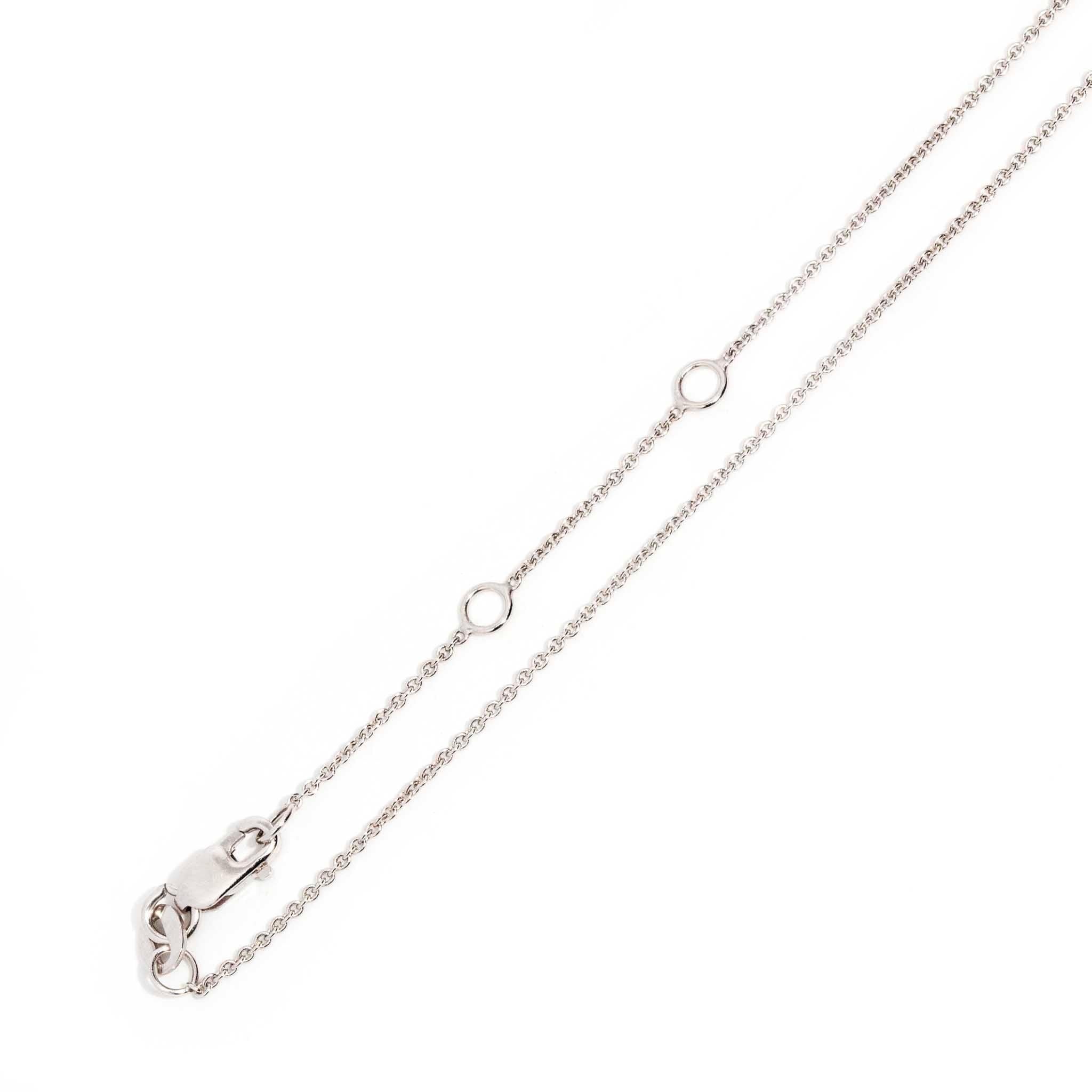 Collar Contemporáneo de Oro de 18 Quilates Argyle con Lágrima de Diamante Rosa en venta 3