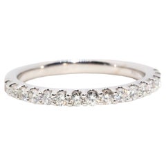 Contemporary 18 Carat White Gold Round Brilliant Diamond Set Stacking Band Ring