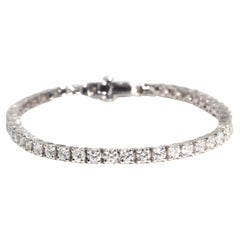 Contemporary 18 Carat White Gold Round Brilliant Diamond Tennis Bracelet