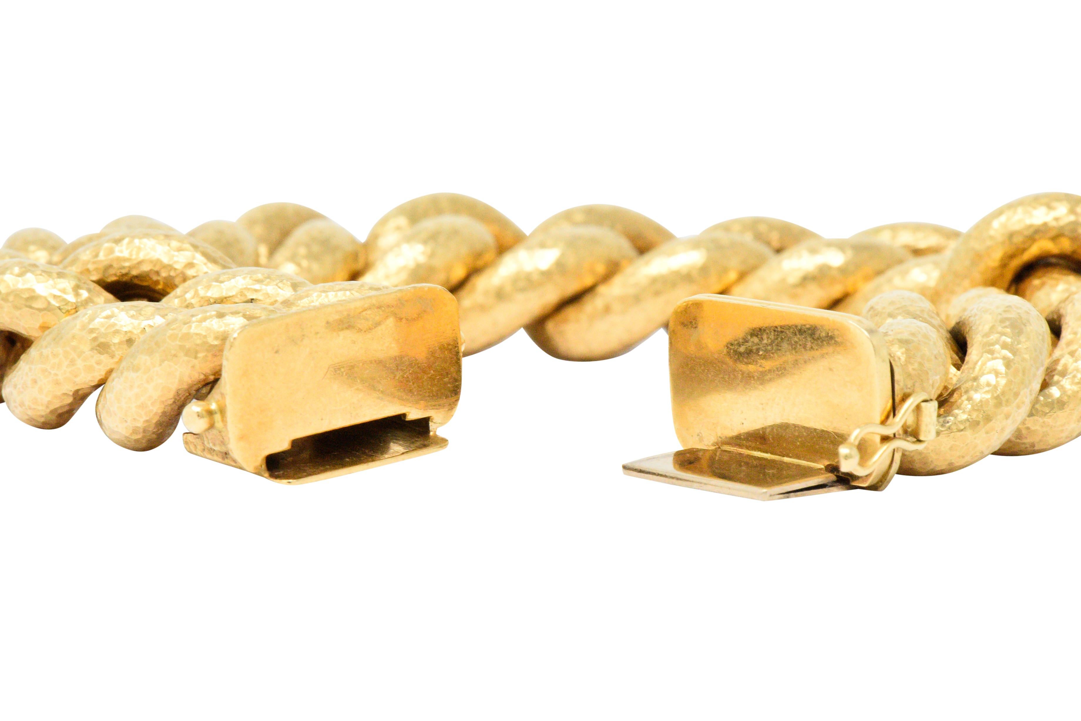 Contemporary 18 Karat Gold Link Bracelet 1