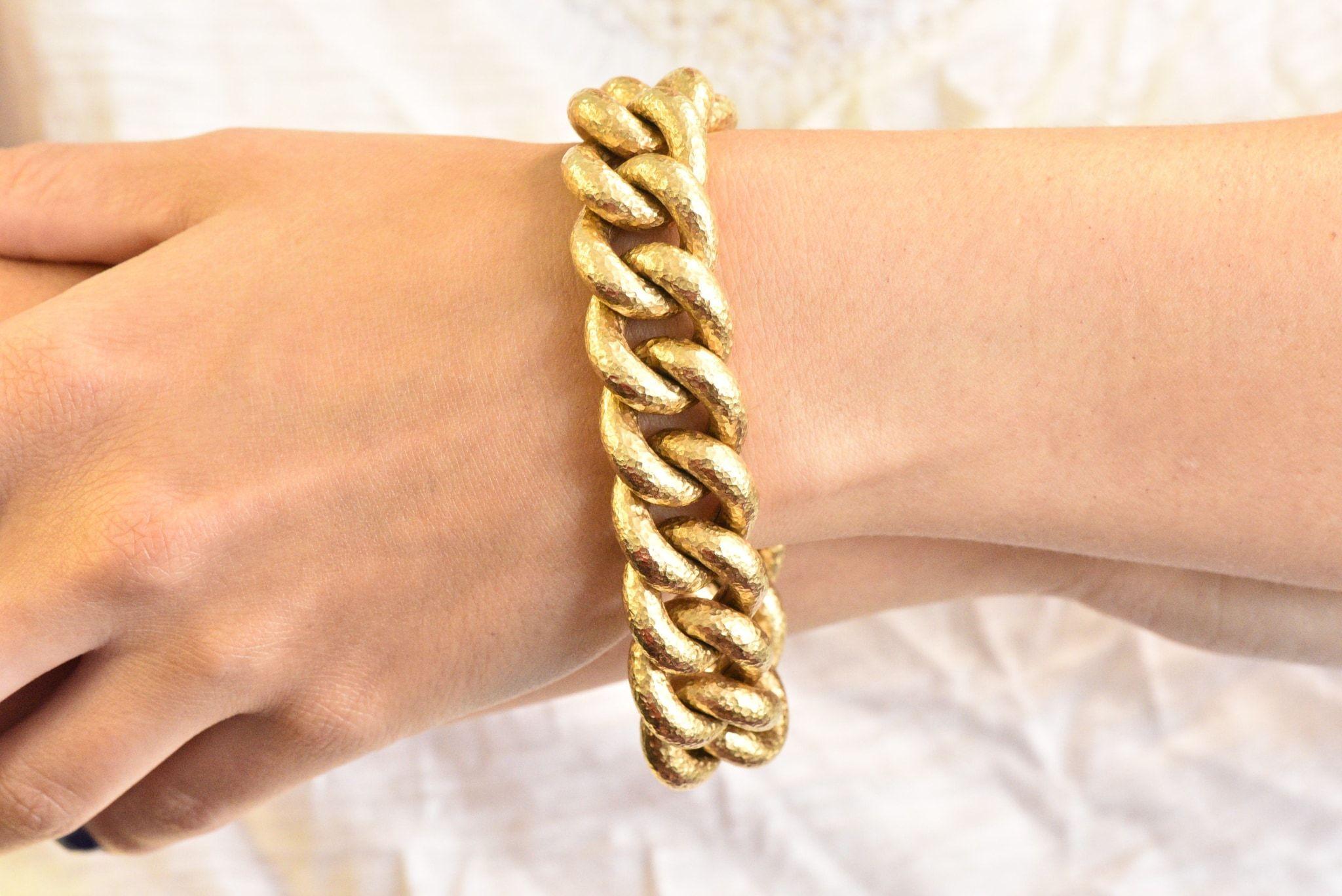 Contemporary 18 Karat Gold Link Bracelet 2