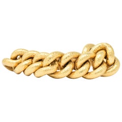 Vintage Contemporary 18 Karat Gold Link Bracelet