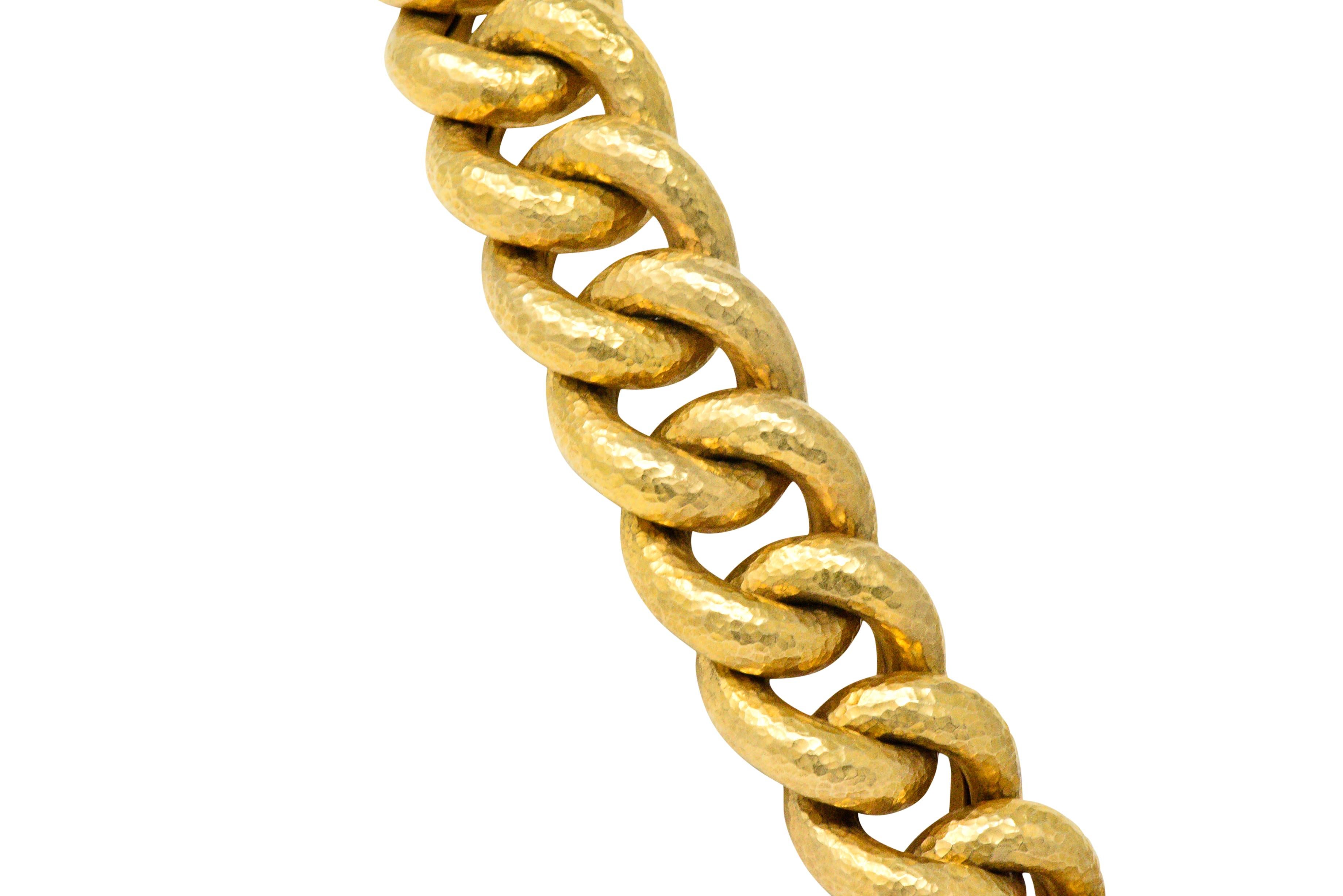 Women's or Men's Contemporary 18 Karat Gold Link Necklace