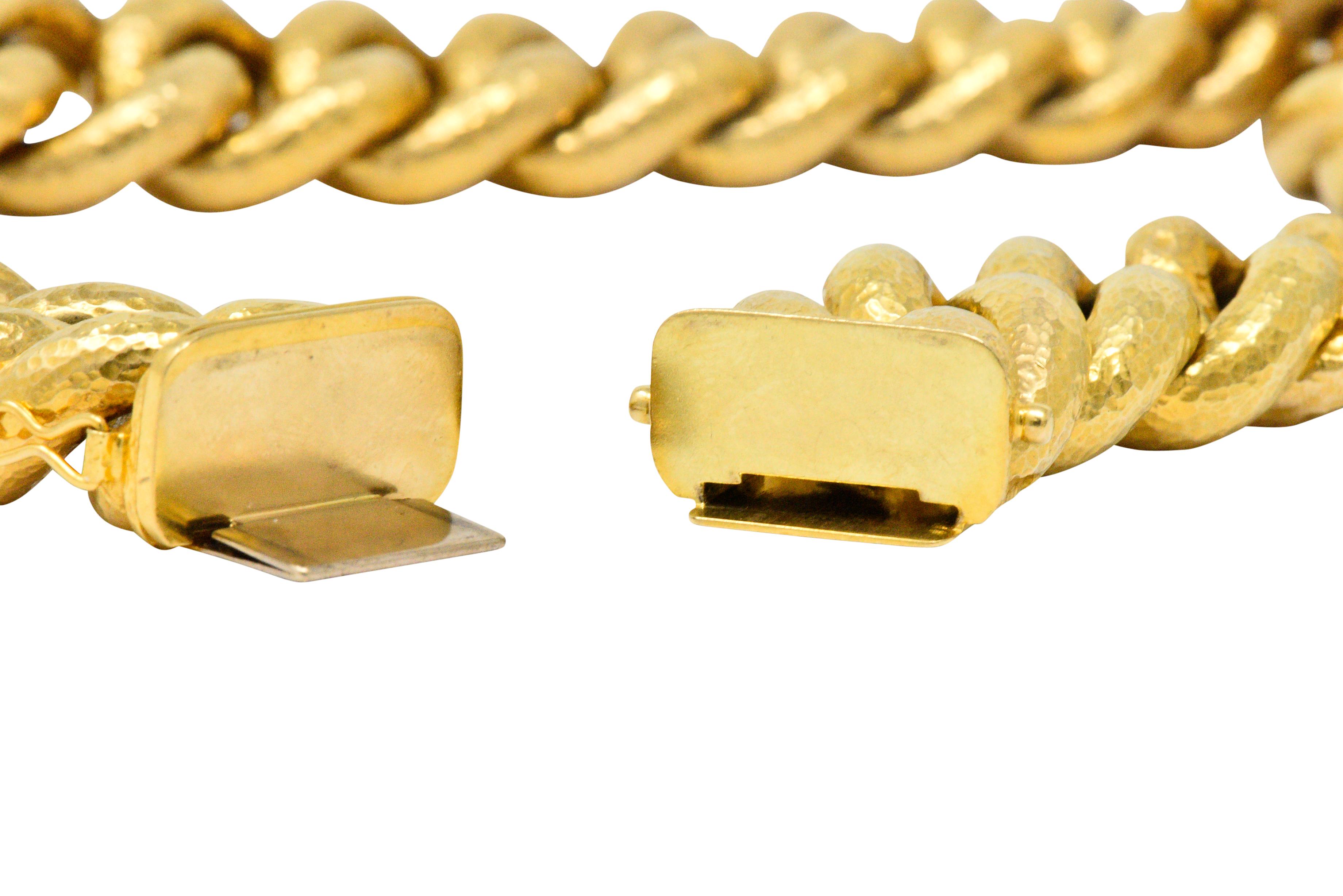 Contemporary 18 Karat Gold Link Necklace 1