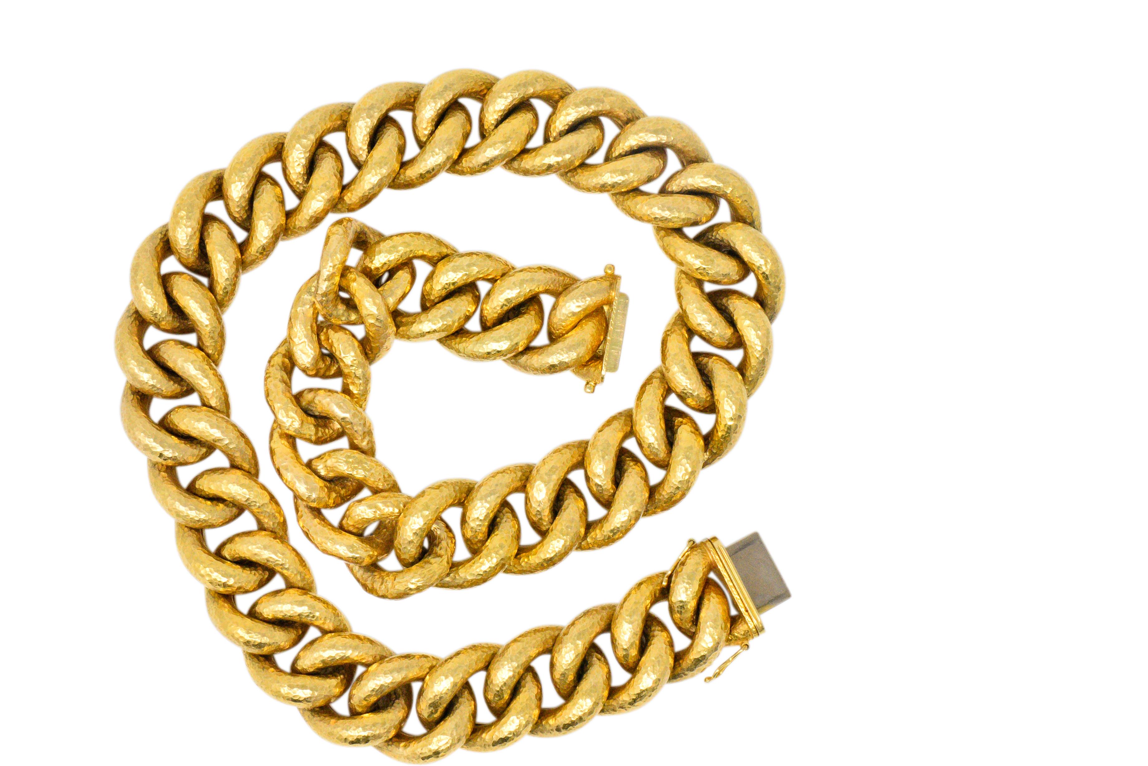 Contemporary 18 Karat Gold Link Necklace 2