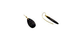 Contemporary 18 Karat Gold Pyrite Earrings