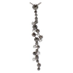 Contemporary 18 Karat White Gold Fancy Black Diamond Pendant