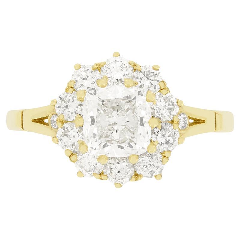 Zeitgenössischer 1.80ct Diamant-Cluster-Ring