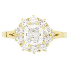 Zeitgenössischer 1.80ct Diamant-Cluster-Ring