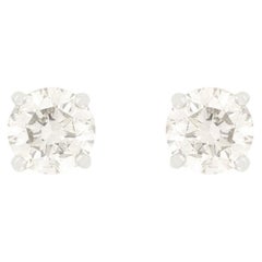 Contemporary 1.88ct Diamond Stud Earrings