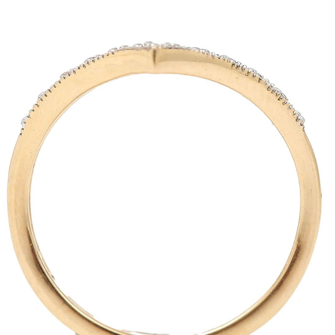 Contemporary 18ct Gold 0.50ct Diamond Wishbone Ring 4