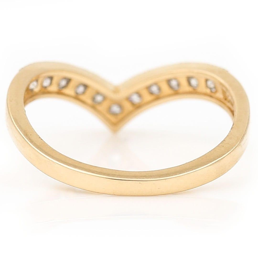 Contemporary 18ct Gold 0.50ct Diamond Wishbone Ring 1