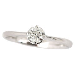 Zeitgenössischer Solitär-Ring aus 18 Karat Weißgold mit 0,25 Karat Diamant