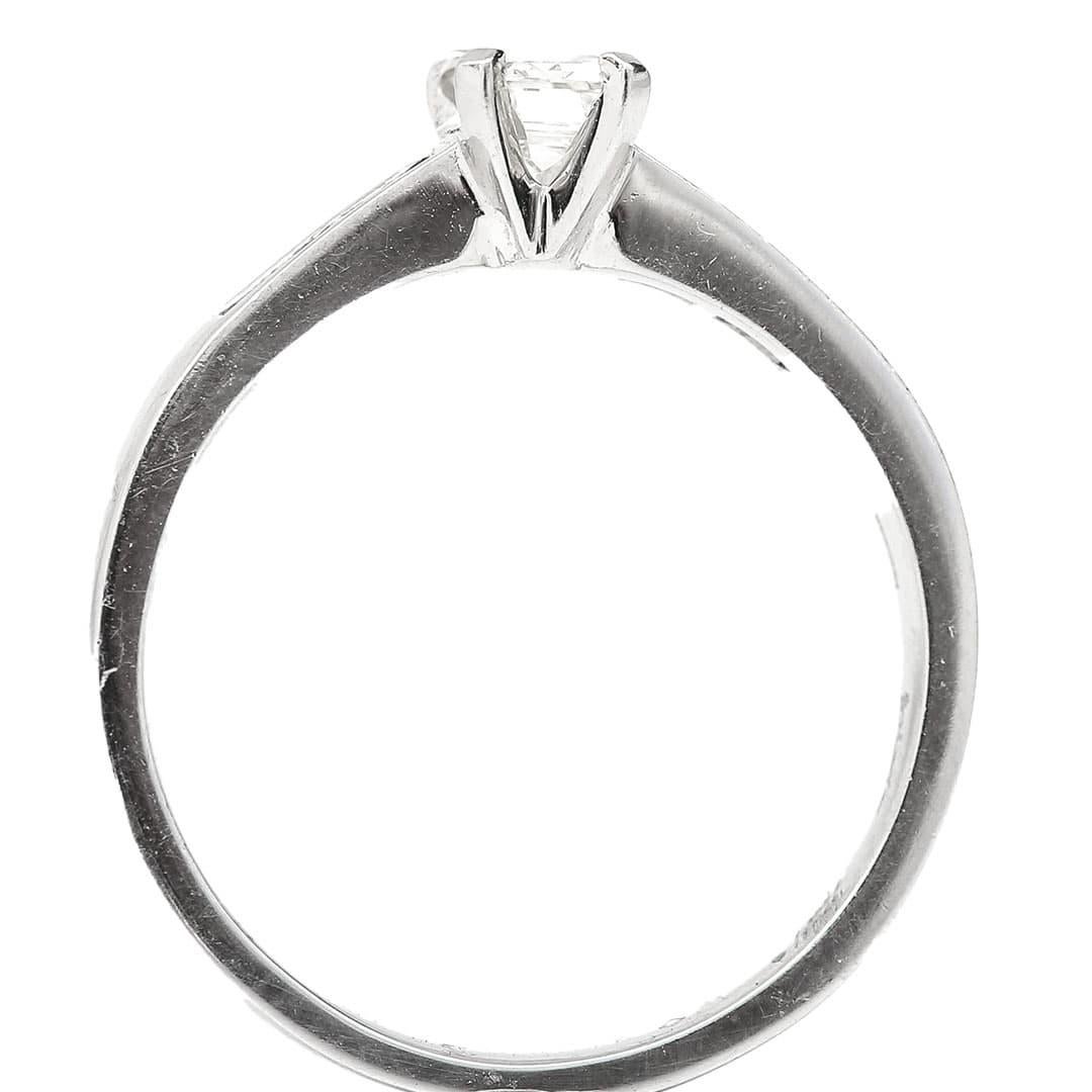 Contemporary 18ct White Gold Baguette Cut Diamond Engagement Ring H Colour For Sale 6