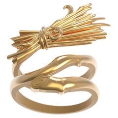 Contemporary 18K Gold Cocktail Ring by GROMOV