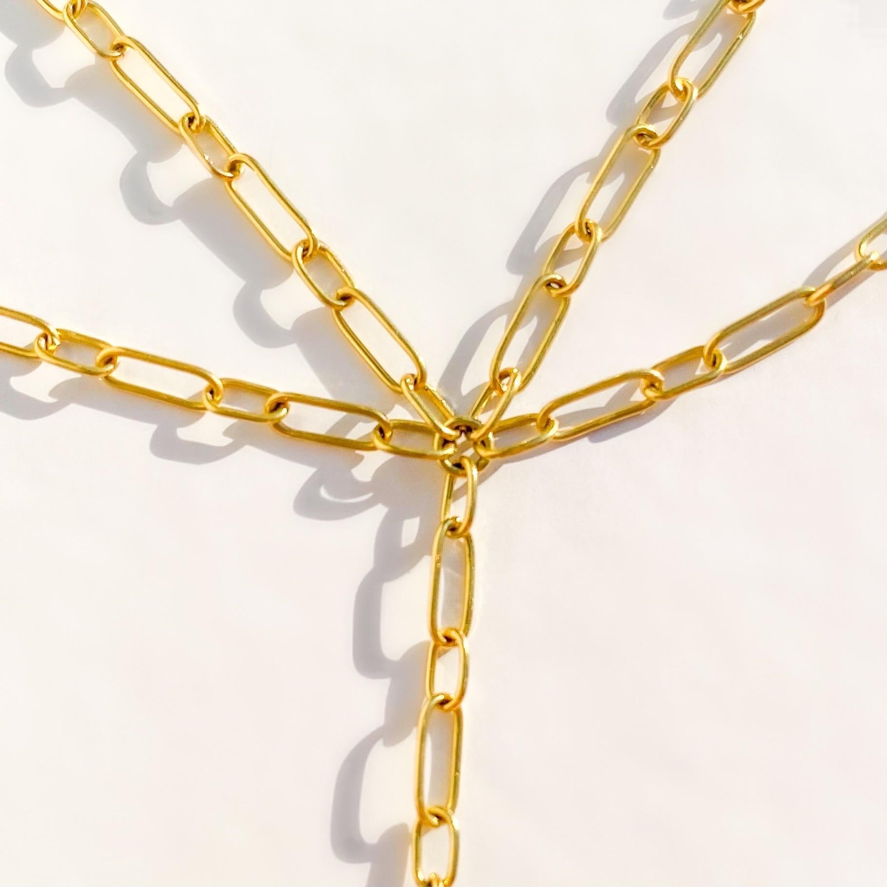 Zeitgenössische 18k Gold Spiked Sphere Kette Halskette mit Diamanten, Rubinen Granaten im Angebot 1