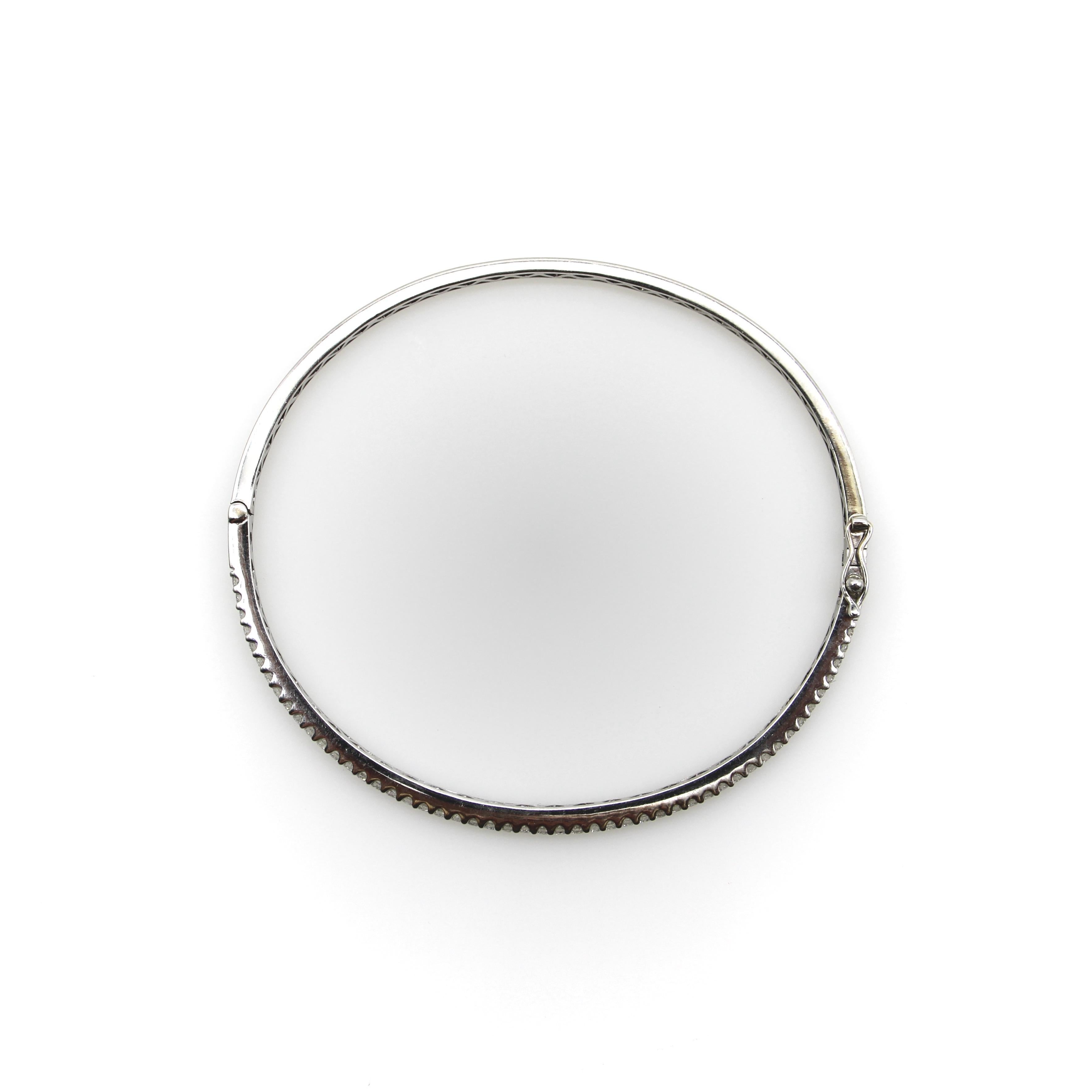 Contemporain Bracelet contemporain en or blanc 18K avec diamants en vente