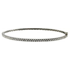 Bracelet contemporain en or blanc 18K avec diamants