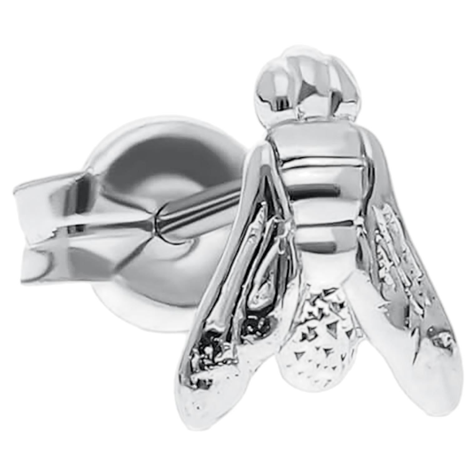 FLY Essential MonoEarring in oro bianco 18 carati - ECH JEWELRY in vendita