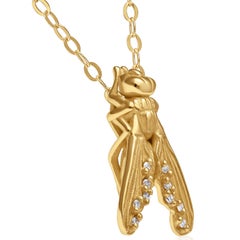 Collana contemporanea con diamanti in oro giallo 18 carati