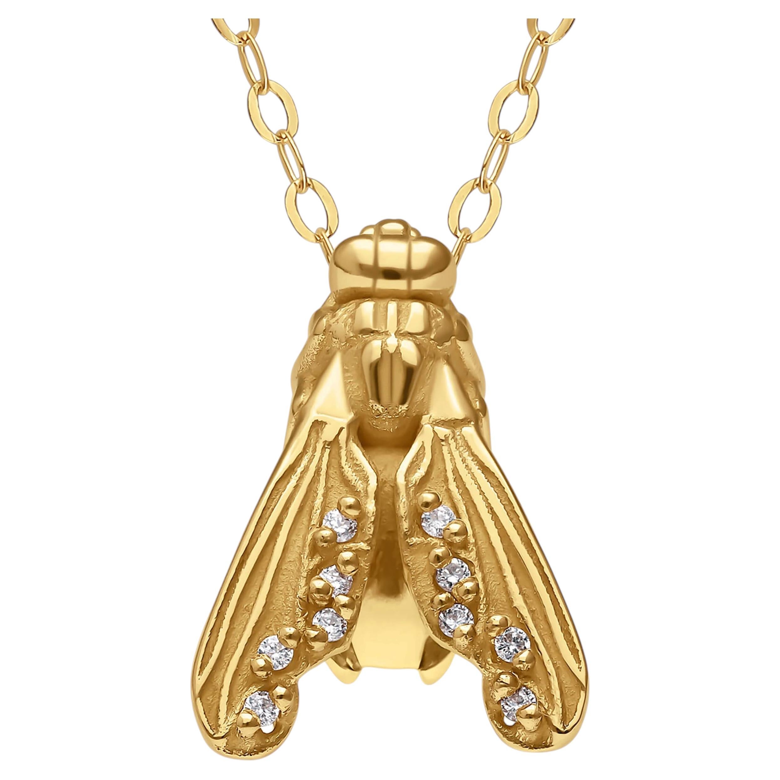 Collana contemporanea con diamanti in oro giallo 18 carati