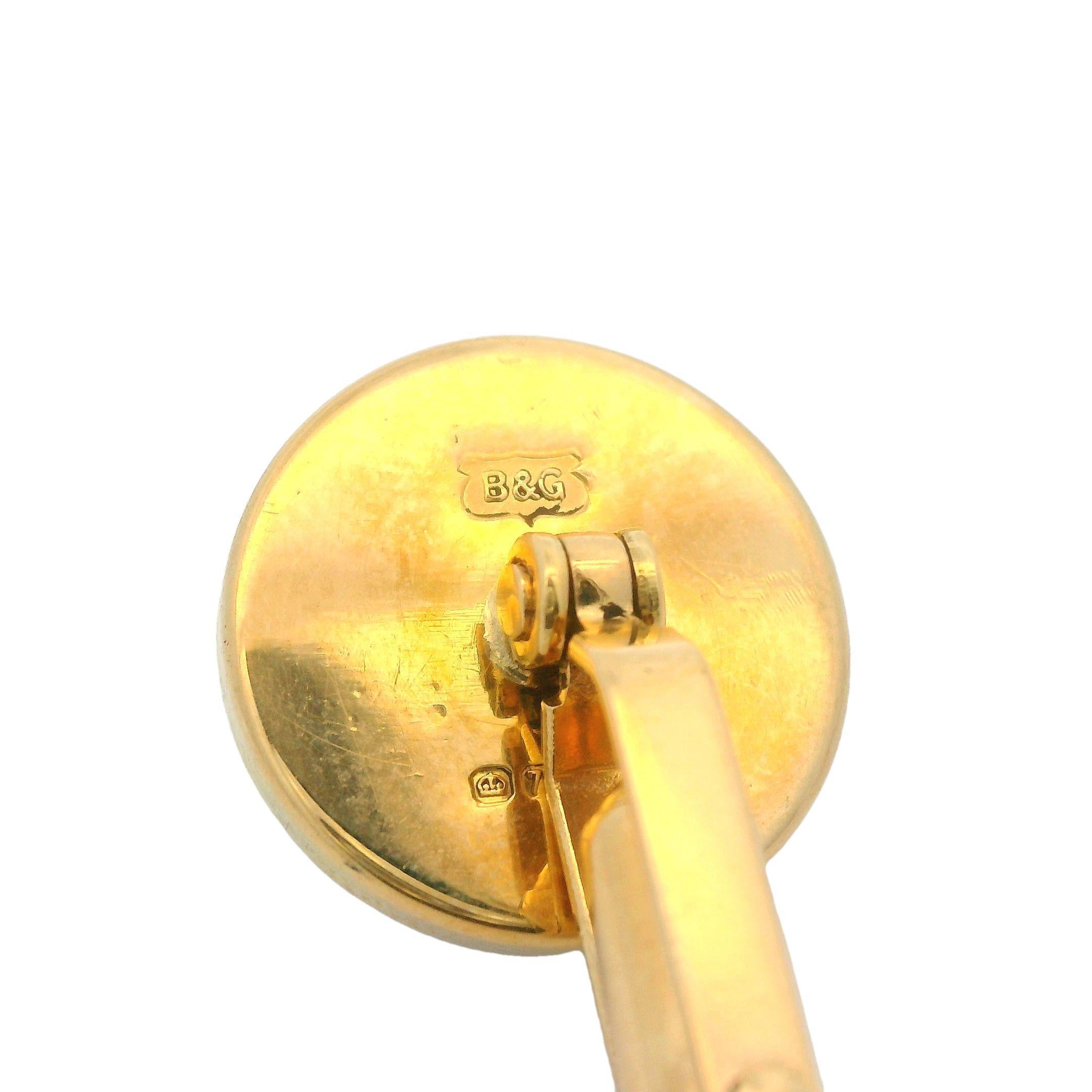 Contemporary 18k Yellow Gold Hot Air Balloon Cufflinks British Hallmarks 1