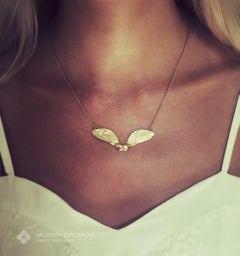 Contemporary 18K Yellow Gold “Vertoletiki” Necklace by GROMOV