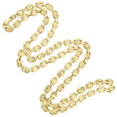 Contemporary 18 Karat Anchor Link Chain Necklace