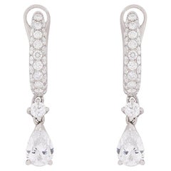 Contemporary 1.95ct Diamond Drop Earrings