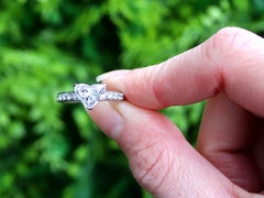 Contemporary 1.99 Carat Heart Cut Diamond and 18k White Gold Engagement Ring
