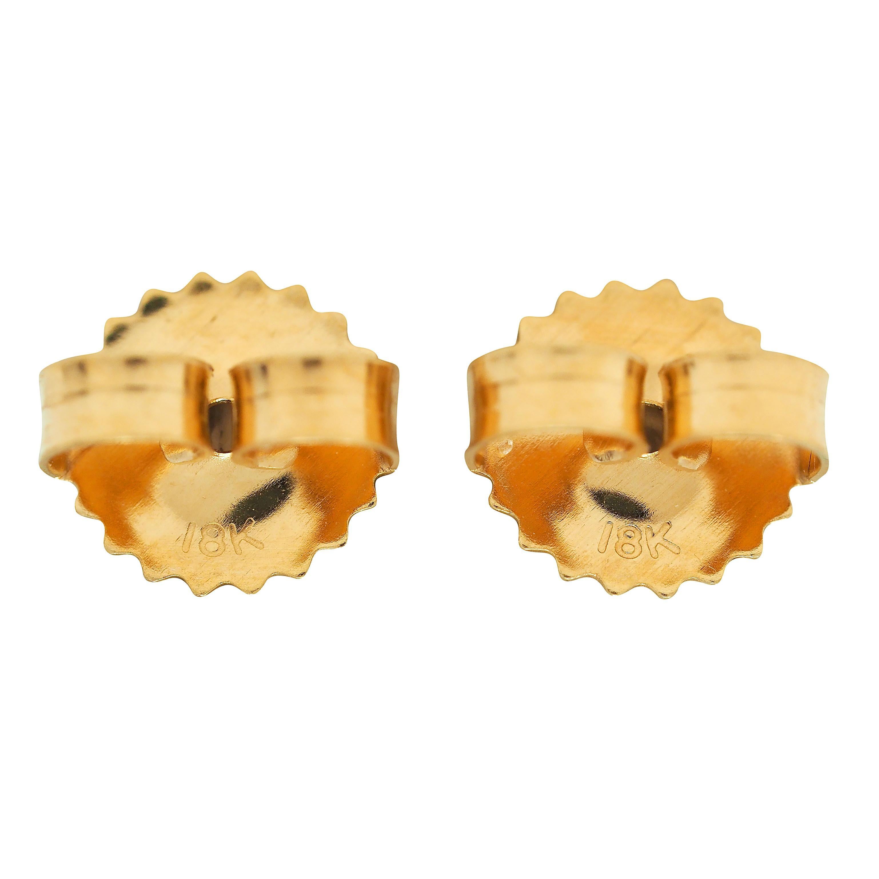Contemporary 1.99 CTW Fancy Sapphire Diamond 18 Karat zweifarbiger Gold-Tropfen-Ohrring im Angebot 2