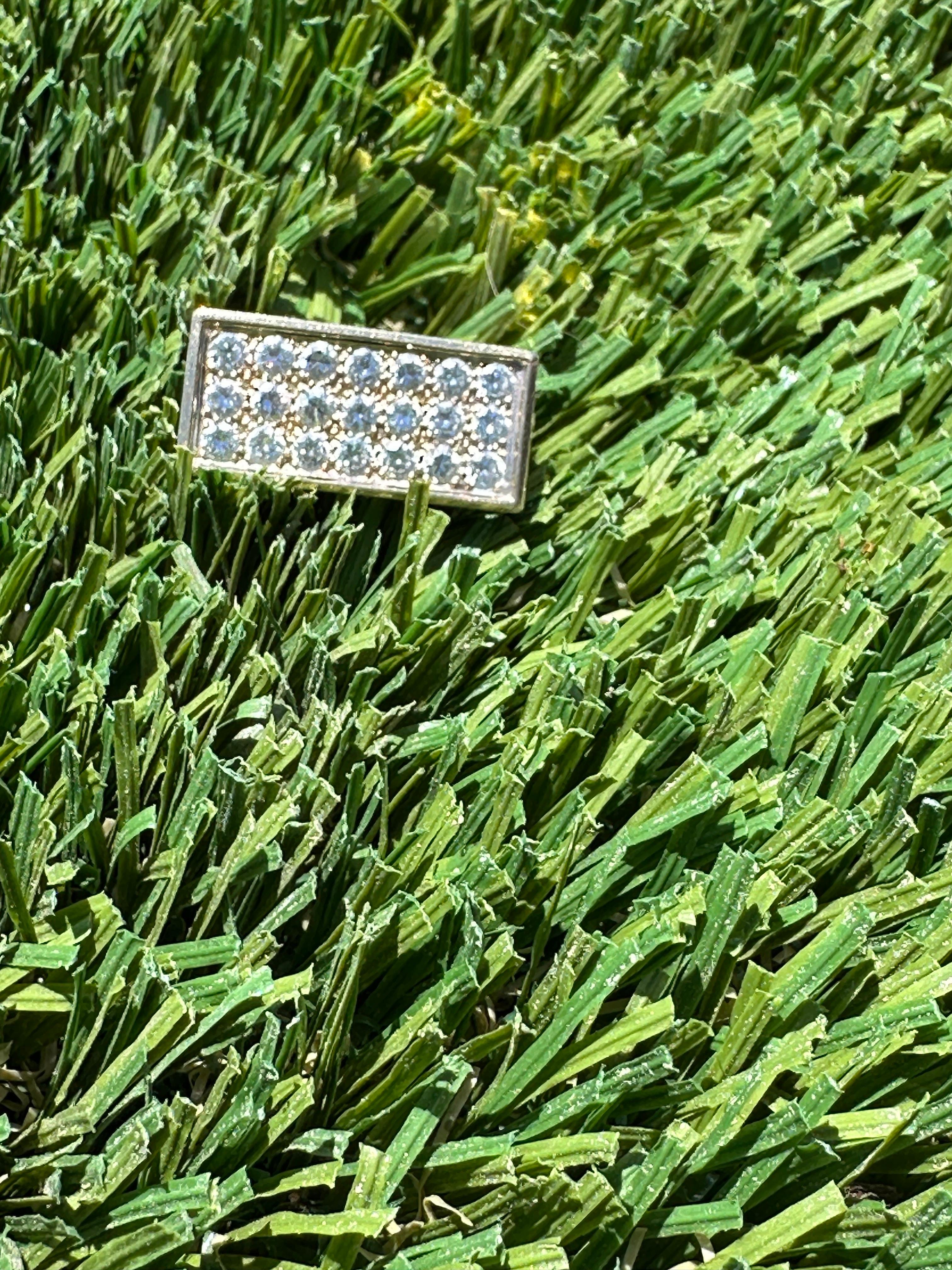 Anillo contemporáneo de oro amarillo con diamantes pavé de 2 quilates VS F/G 12x24mm en venta 3