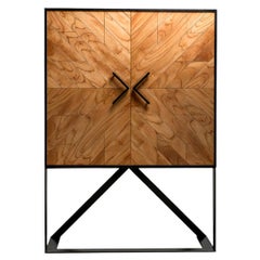 Contemporary 2 Doors High Sideboard in Cinnamon by Larissa Batista