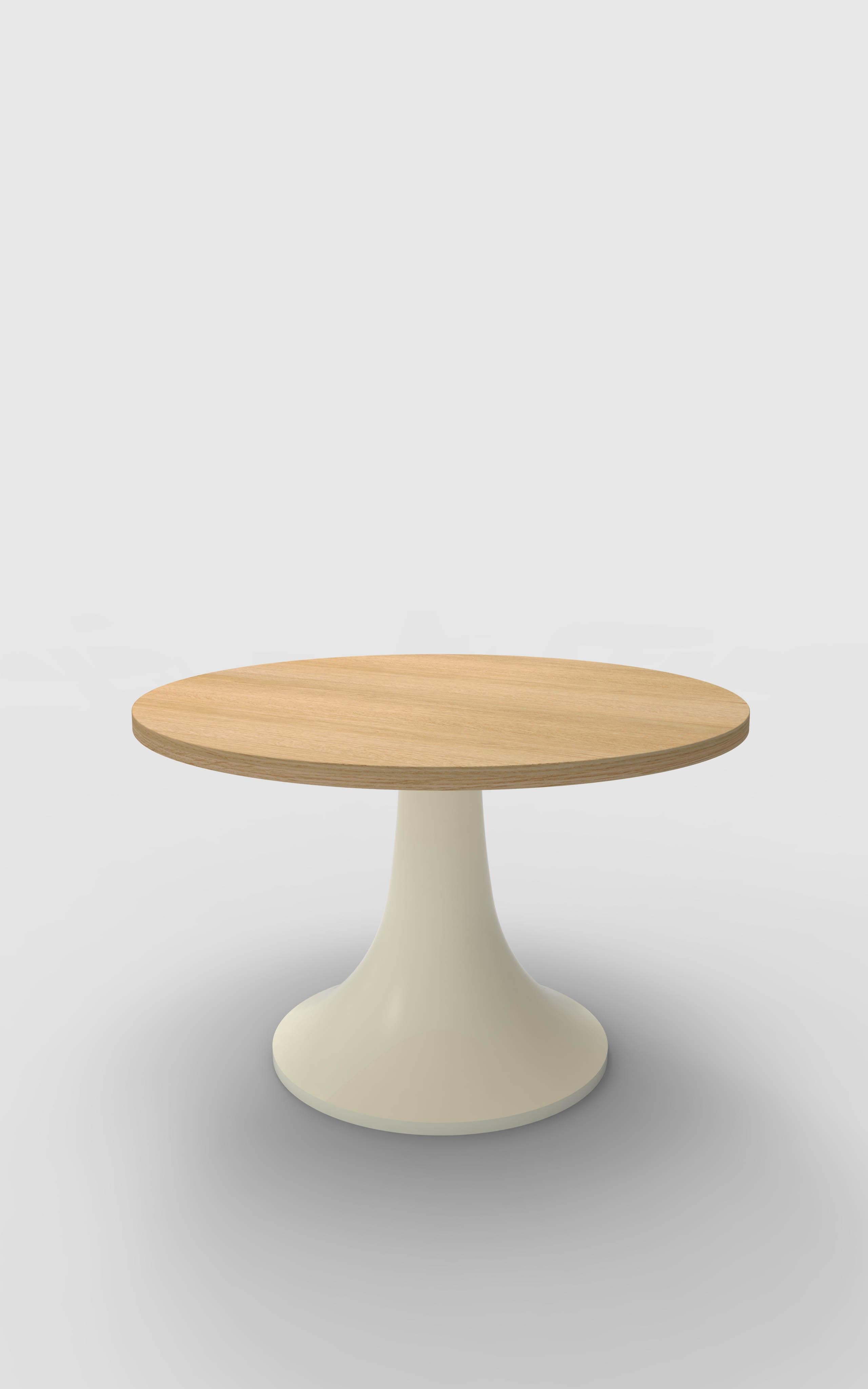 Orphan work 200 Dining Table
Shown in oak with white.
Available in natural oak with painted base.
Measures: 48