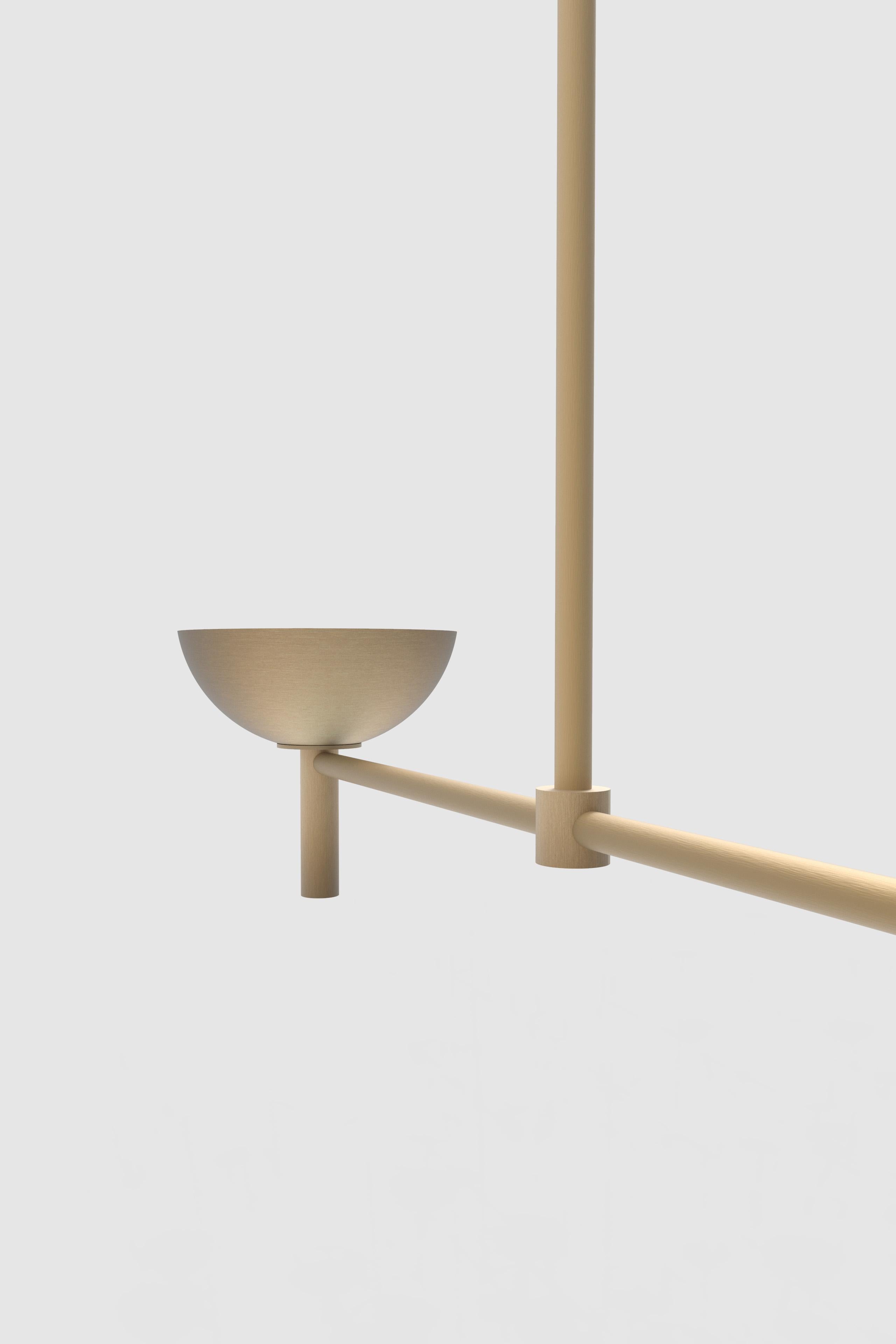 Italian Contemporary Prato Pendant 200 in Brushed Brass by Orphan Work For Sale