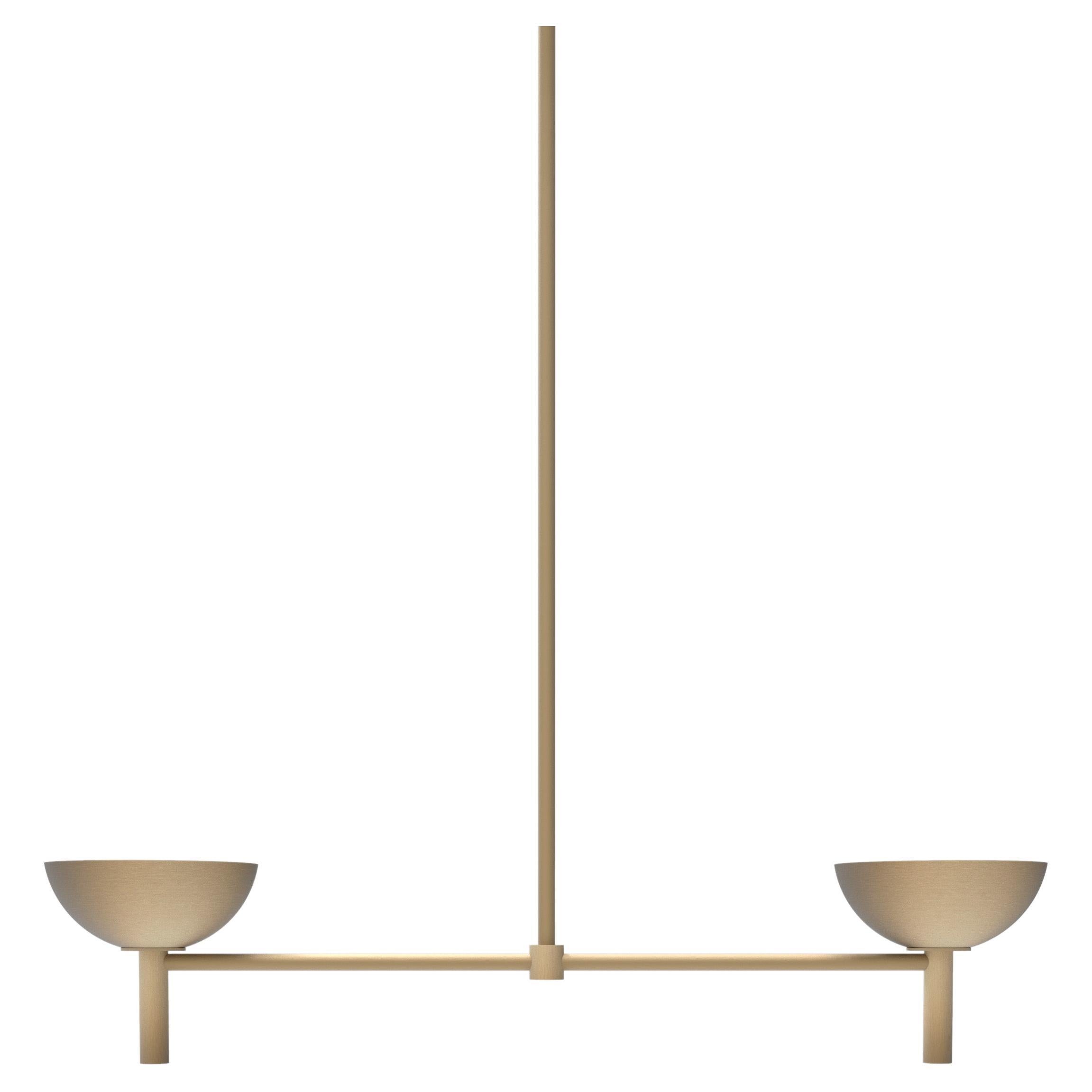 Contemporary Prato Pendant 200 in Brushed Brass by Orphan Work For Sale