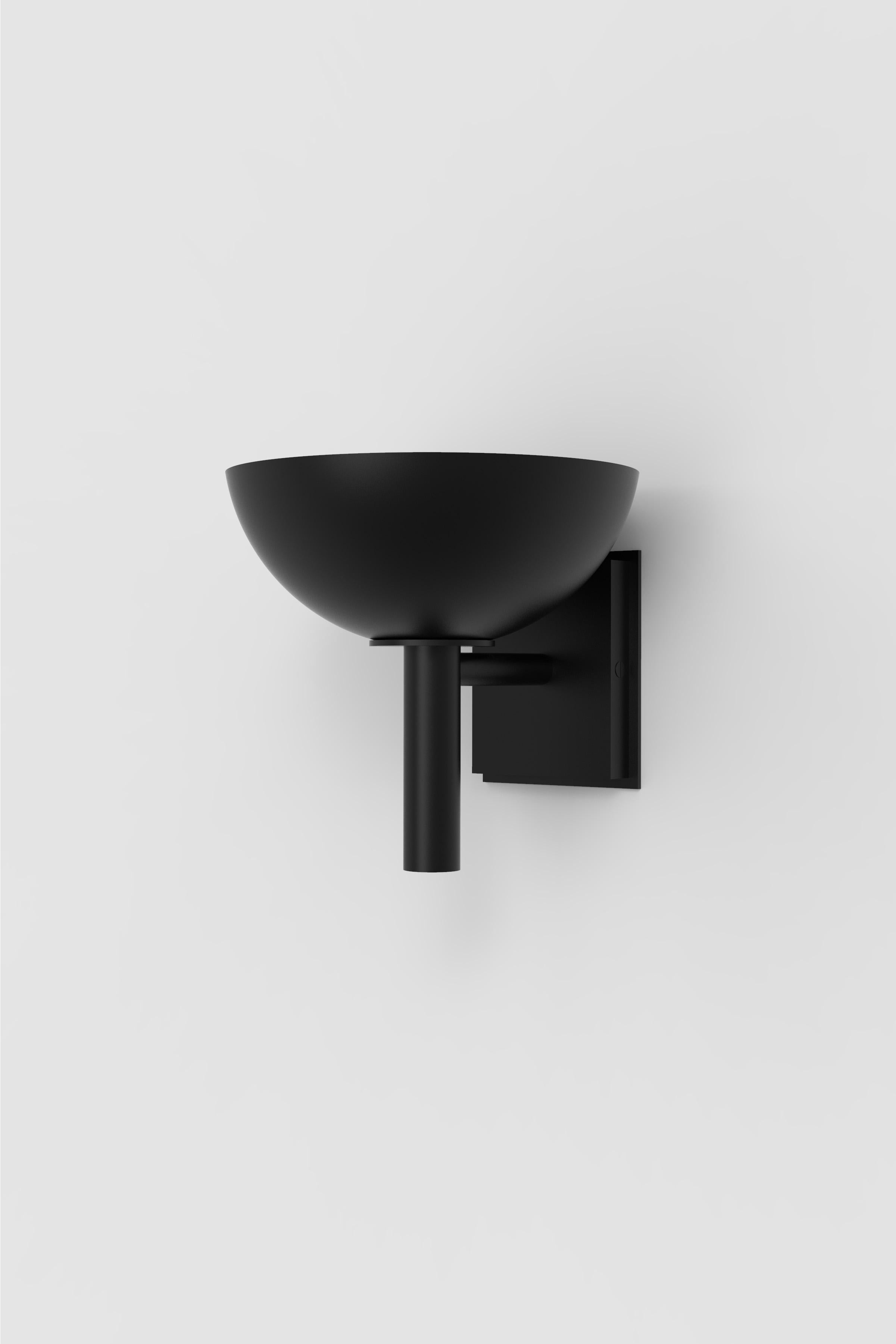 Orphan work 200 Sconce BLK, 2020
Shown in blackened brass
Available in brushed brass and blackened brass
Measures: 8.625” height x 9.75” depth x 9.5