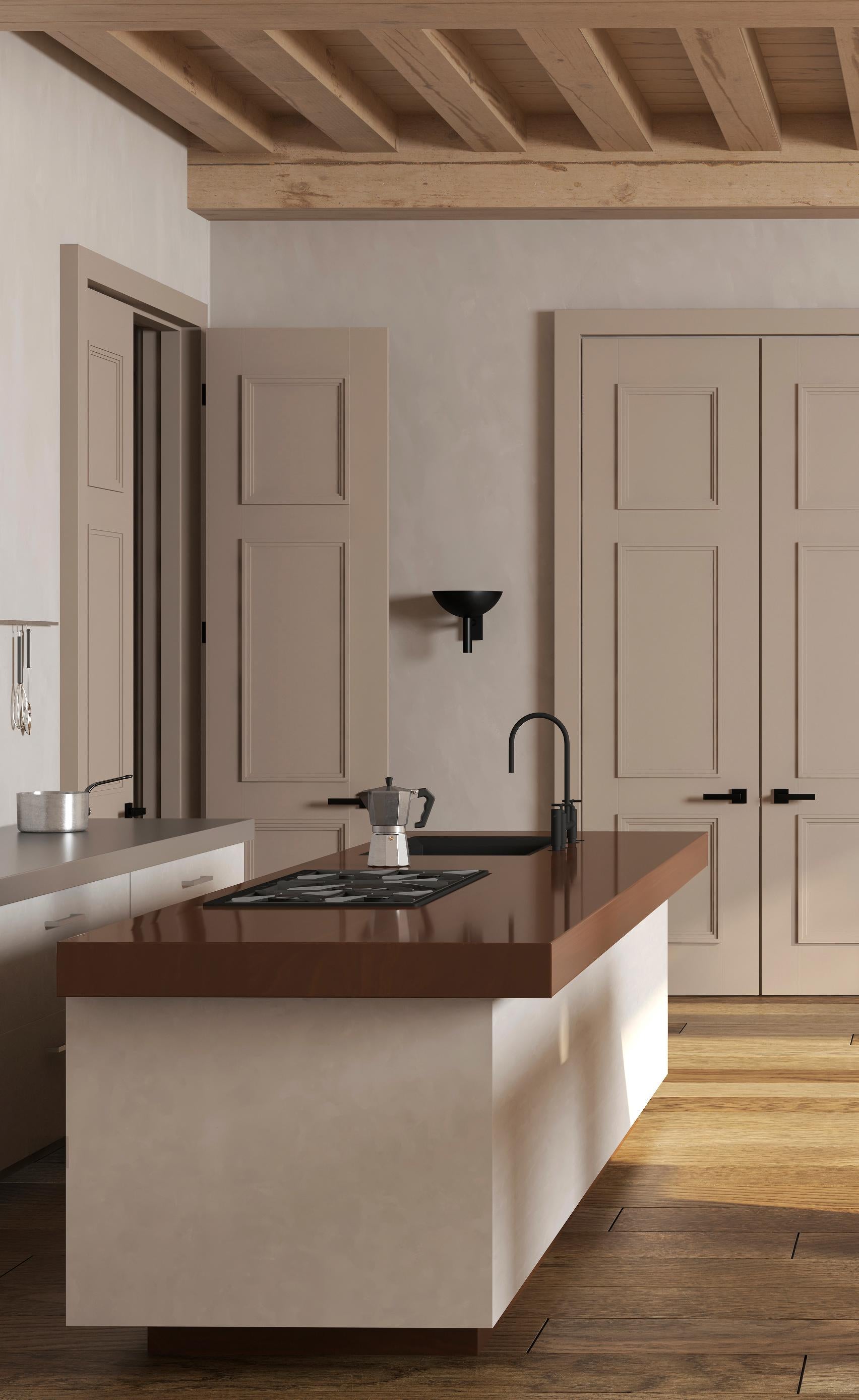Ottone Applique contemporanea Prato 200 in ottone spazzolato di Orphan Work in vendita