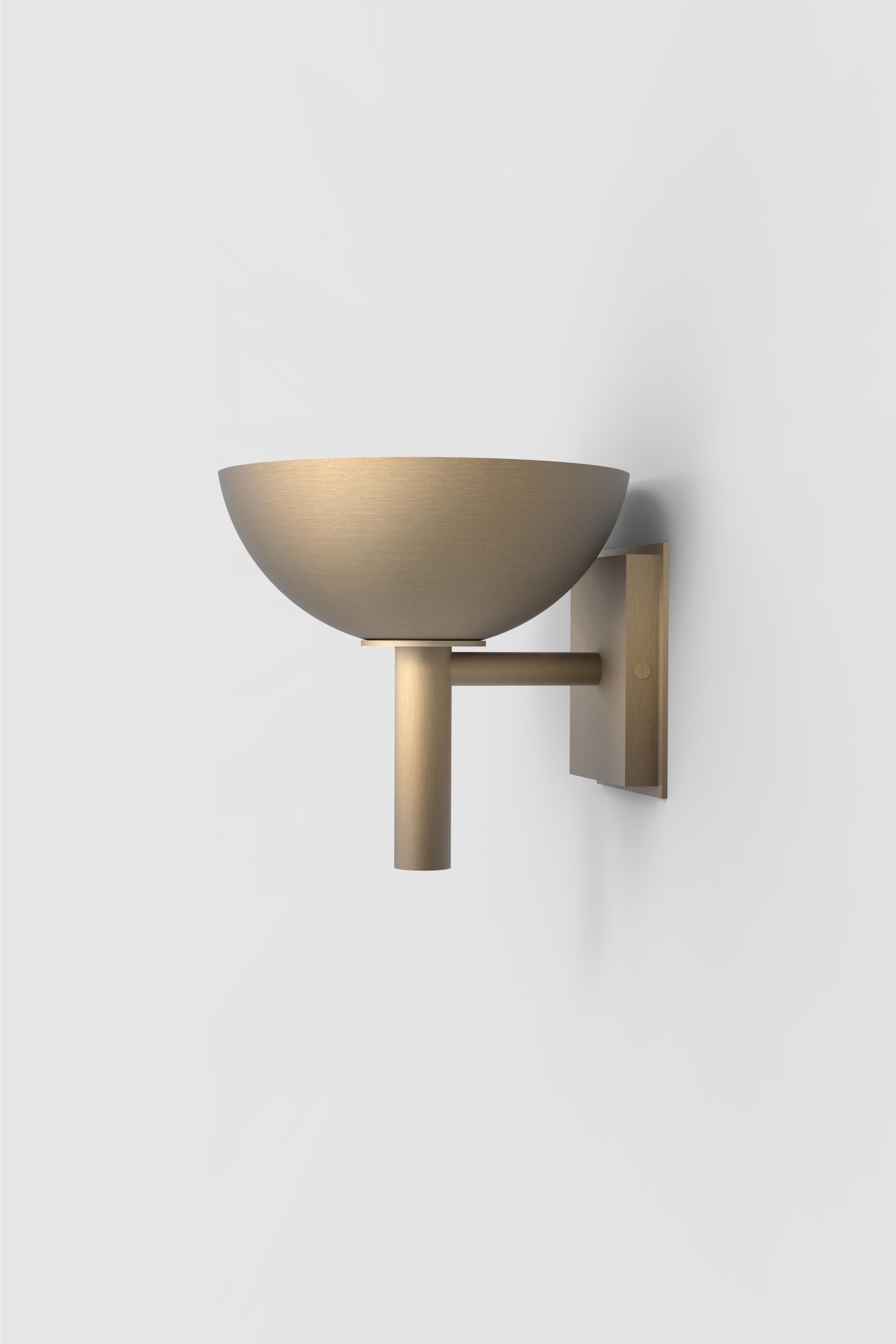 Post-Modern Contemporary Prato Sconce 200 in Brushed Brass by Orphan Work For Sale