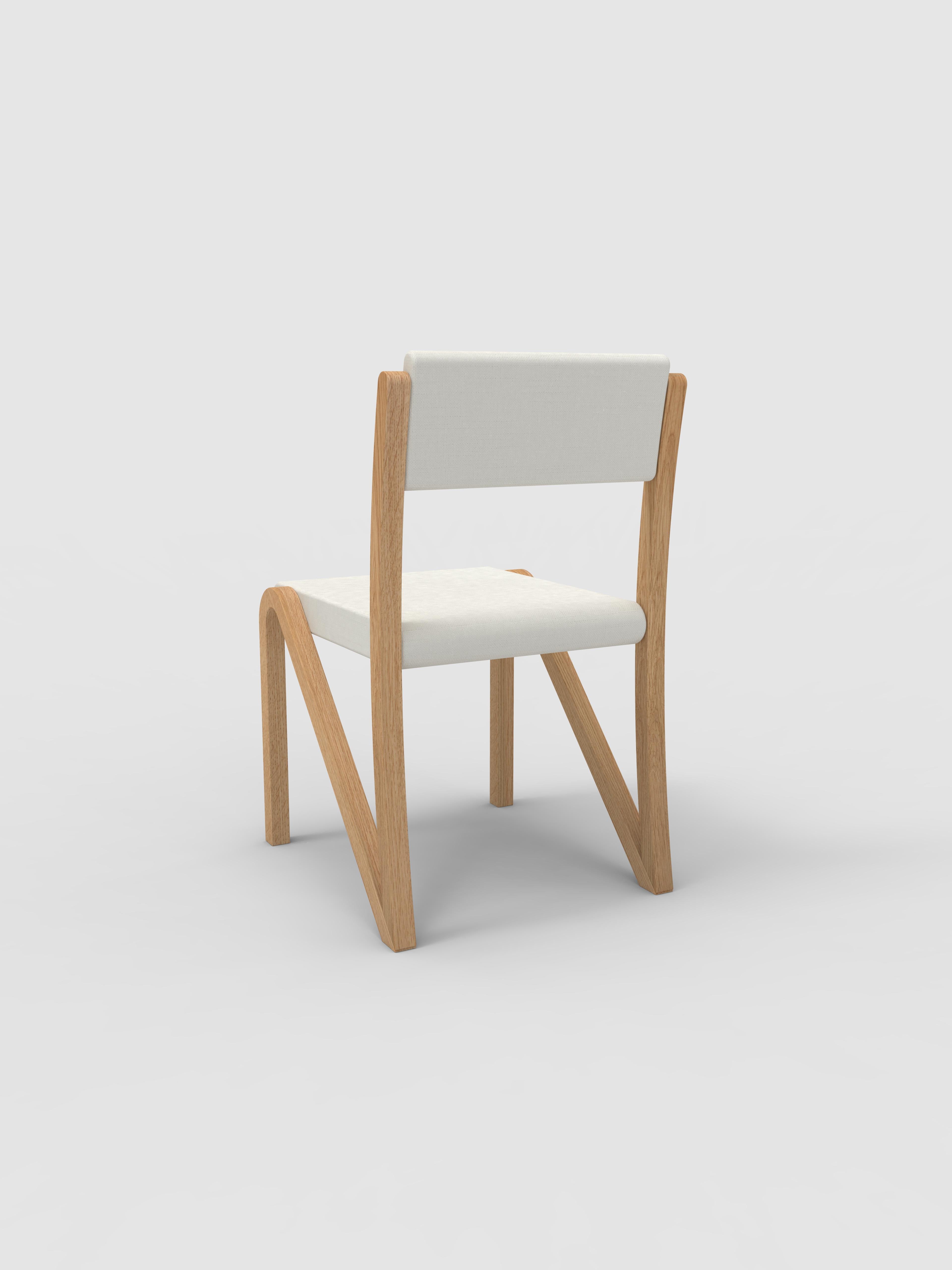 Minimalist Contemporary Pucci Side Chair 200 in Oak by Orphan Work For Sale