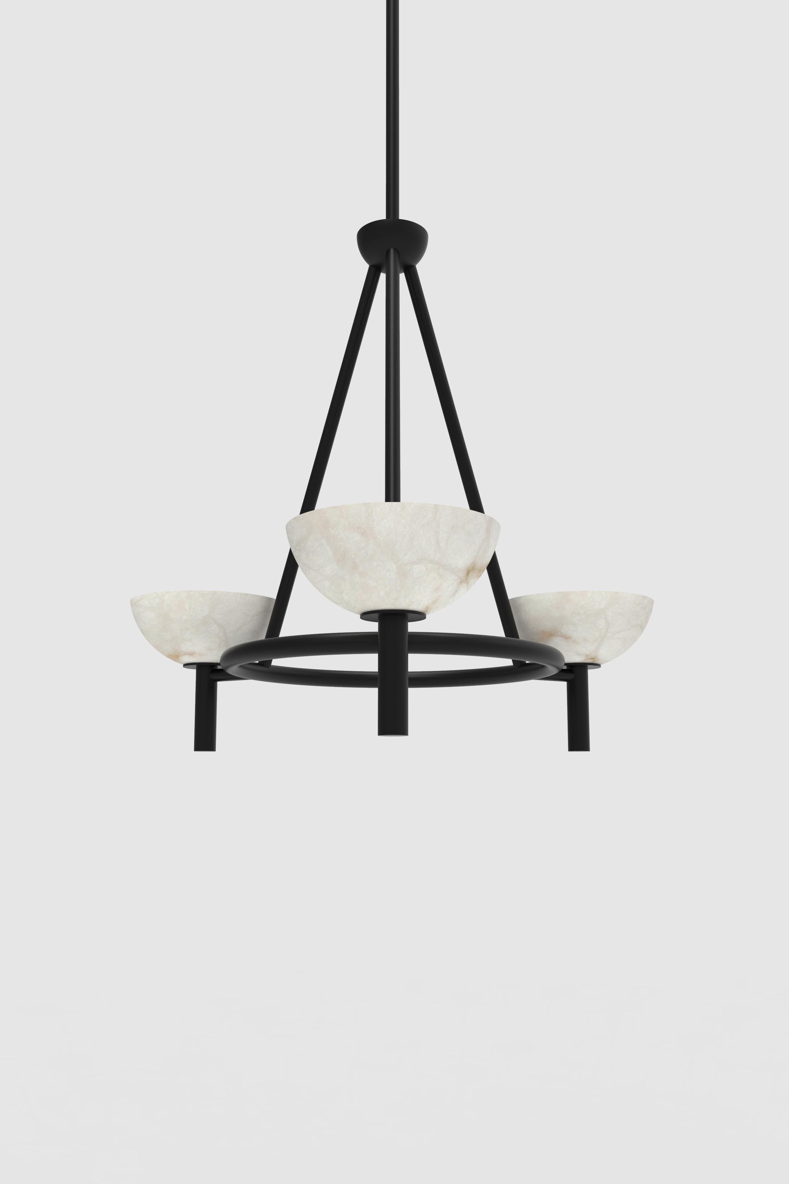 Post-Modern Contemporary Prato Chandelier 200A in Alabaster by Orphan Work For Sale