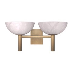Contemporary 200A Double Sconce in Alabaster by Orphan Work